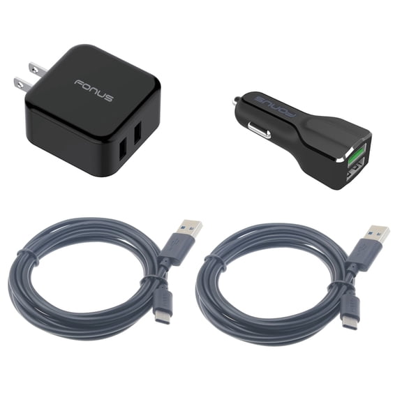 USB Cable Fast Home Car Charger for Samsung Galaxy Z Flip4 Phone - Type-C 6ft Long Travel Power Adapter E3P Compatible With Galaxy Z Flip4