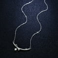 thumbnail image 2 of Gaspara Moissnaite 925 Sterling Silver Round Cut Chain Necklace Pendant, 2 of 3