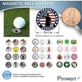 thumbnail image 2 of PinMart Thin Blue Line Golf Ball Markers - 9 Pack, United States Police and American Flag Design, 2 of 6