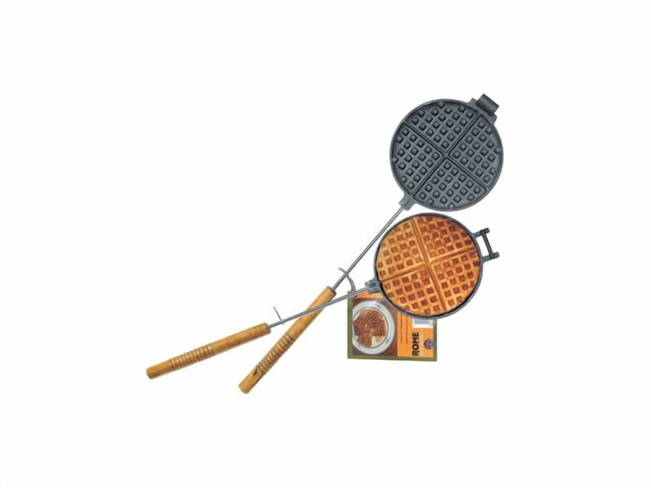 Rome Industries Durable Cast Iron Old Fashioned Waffle Iron for