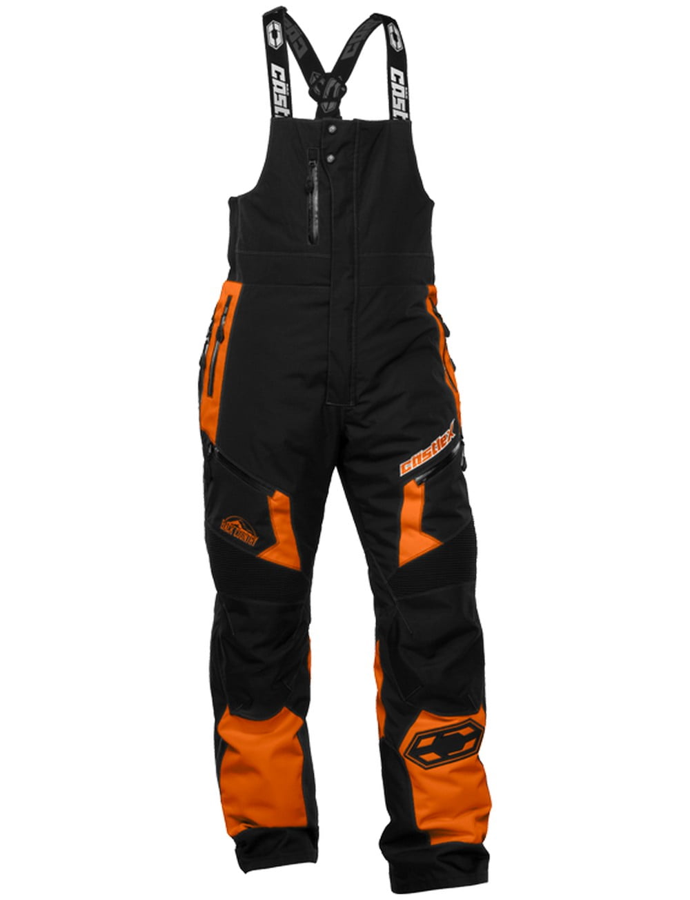 Castle X Racewear Tundra Mens Snowmobile Bib Orange by