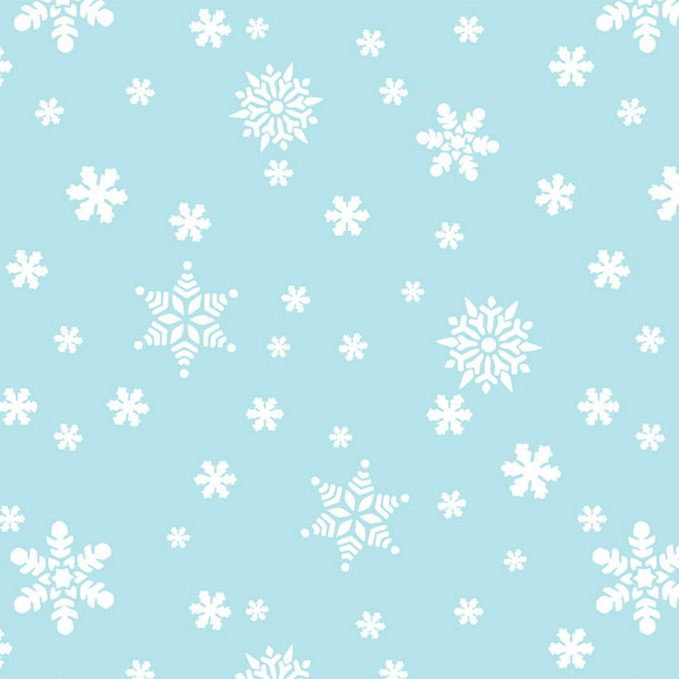 Winter Snowflakes on Blue Premium Roll Gift Wrap Wrapping Paper ...