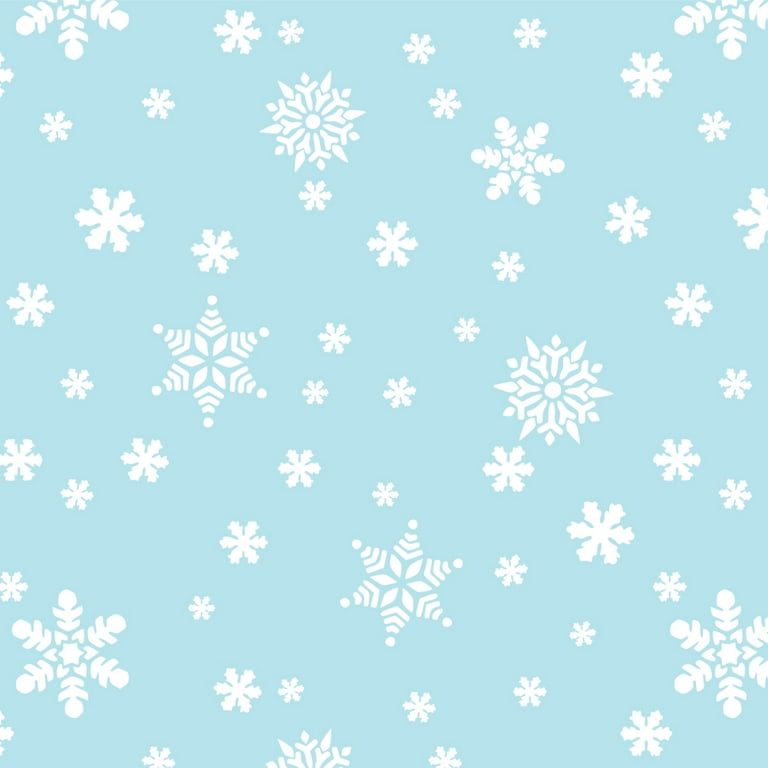 Winter Snowflakes on Blue Premium Roll Gift Wrap Wrapping Paper