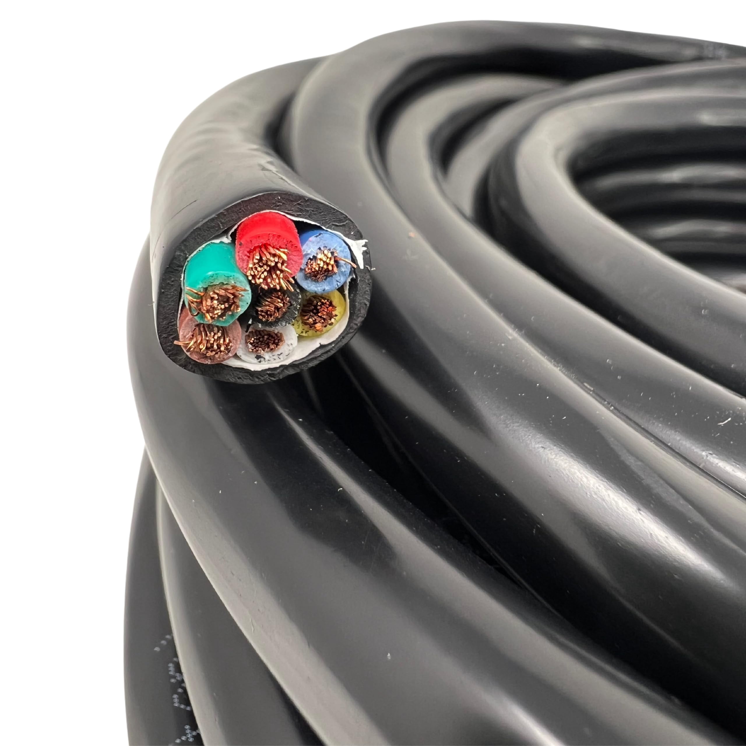 14 Gauge 7 Way Conductor Wire Roll RV Trailer Cable Cord 100% Copper 50FT