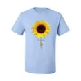 thumbnail image 2 of Sunflower Christian Faith Cross Inspirational/Christian Men's Graphic T-Shirt, Light Blue, Small, 2 of 3