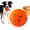 orange, variant on Interactive Dog Toy with Auto-Bounce, Rotation & Obstacle Avoidance, Upgraded Chew-Resistant E-TPU, IPX7 Waterproof and Colorful LED Lights for Indoor/Outdoor Play