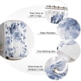 thumbnail image 4 of Shower Curtain Blue Watercolor Shower Curtains for Bathroom Decor Flower Floral Leaves Shower Curtain Sets with Hooks Waterproof Fabric Bath Curtain Small Stall 36" X 72", 4 of 4