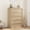 5-Drawer Wood, variant on Dresser for Bedroom, 43.3" Tall Dresser, Freestanding Horizontal Drawer with Storage, Wooden Closet Chest Storage for Living Room, Hallway