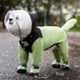 thumbnail image 2 of Chubasquero para perros, ropa para mascotas, para chihuahua, maltés, impermeable, de cuerpo completo, con correa de sujeción, 2 of 5
