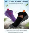 thumbnail image 3 of Wausea Ankle Socks for Women 6 Pairs Athletic Cushioned Running Socks, Purple, Shoe Sizes 6-10, 3 of 6
