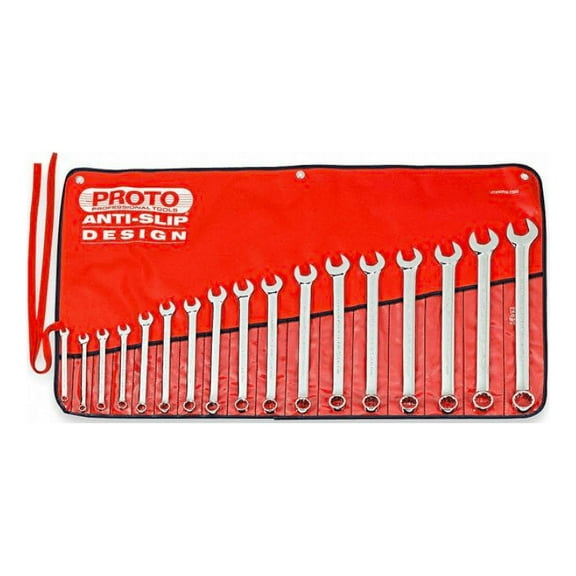 Combination Wrench Set, Metric, 17 pcs.