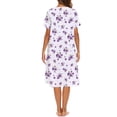thumbnail image 3 of Avidlove Women Button Down Front Dusters Housecoat Oversized Nightgown Short Sleeve Lounge Dress Sleepwear with Pockets, 3 of 7