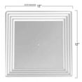 thumbnail image 2 of Smarty 12" x 12" Clear Square with Groove Rim Plastic Serving Trays 24ct, 2 of 7