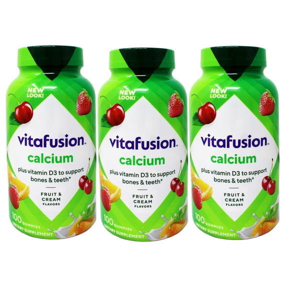 3 Pack | Vitafusion Calcium Gummies, 500 mg (100 ct.)