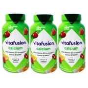 3 Pack - Vitafusion Chewable Calcium Gummy Vitamins, Fruit and Cream Flavored, 100 Count