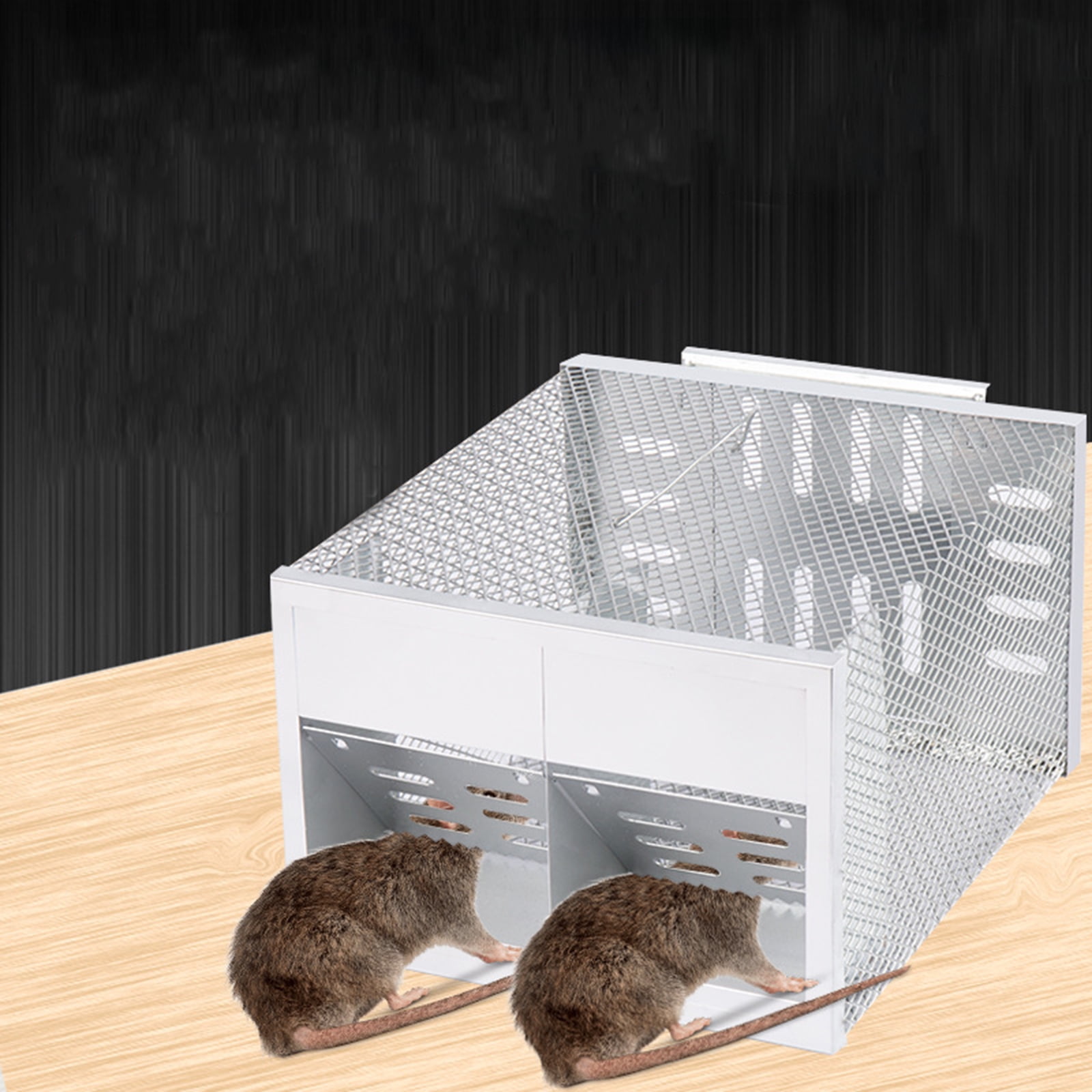 Moonsky Double-Door Humane Rat Trap, High-Sensitivity Live Cage for Small Rodents and Mice, Professional Pest Control Tool for Home and Garden