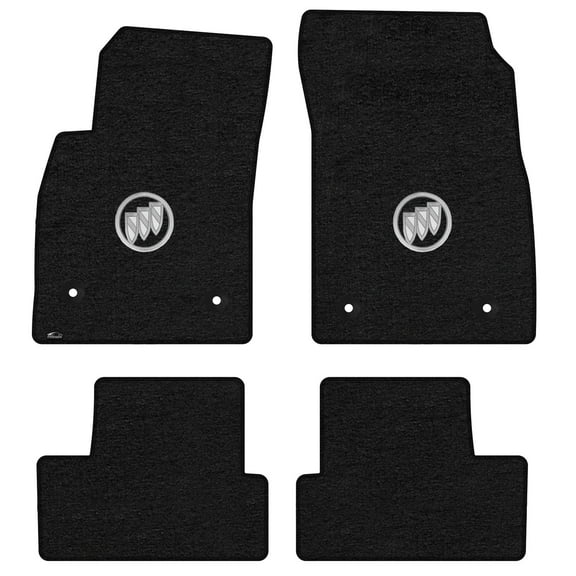 Lloyd Mats-VERANO 2013-2017 4PC Mats EBONY VELOURTEX SILVER SHIELD LOGO