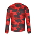 thumbnail image 4 of YUGYXL Mens Shirts Long Sleeve Casual Stylish Print Workout Crewneck Sweatshirts Loose Fit Camo Pullover Tees Red L, 4 of 5