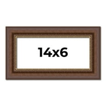 14x6 Copper and Brown Real Wood Picture Frame Width 2 inches | Interior Frame Depth 0.5 inches |