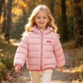 thumbnail image 6 of Shadoumai Girls Winter Coat Warm Padded Hooded Jacket Casual Outerwear for Toddler Kids, 6 of 8