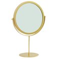 thumbnail image 1 of Golden Rotating Cosmetic Mirror for Females Stable Base Glass Desktop Accessories 4.72 Inches, 1 of 8