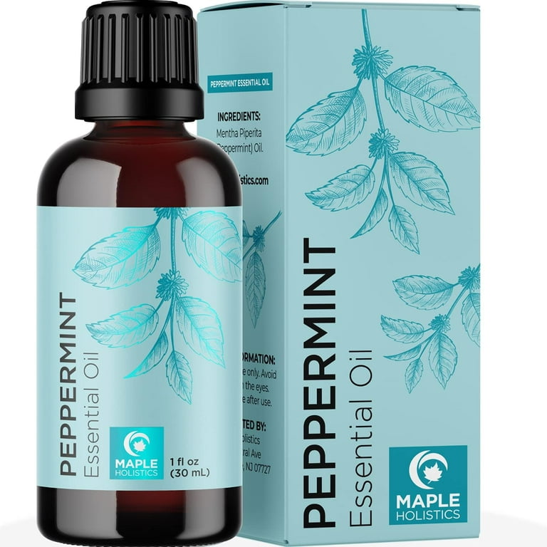 Maple Holistics Mint Essential Oil Blend for Diffuser - Refreshing Mint Oil Diffuser Essential Oils with Cooling Peppermint Spearmint Bergamot and