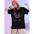 thumbnail image 1 of Camiseta básica para mujer de veranoBunny Print T-Shirt, Casual Crew Neck Short Sleeve T-Shirt, Women's&nbspClothingFather's Day, MotherCamisetas de verano para mujer, manga corta, cuello redondo, c, 1 of 7