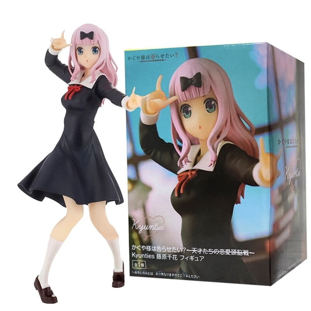 Figura de Anime kaguya-sama Love is War Fujiwara Chika Rabbit Model Dolls, juguete coleccionable, adornos en caja, 18CM, preventa