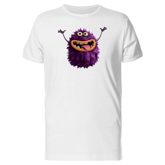 Cool Funny Purple Furry Monster Tee Men's -Image by Shutterstock