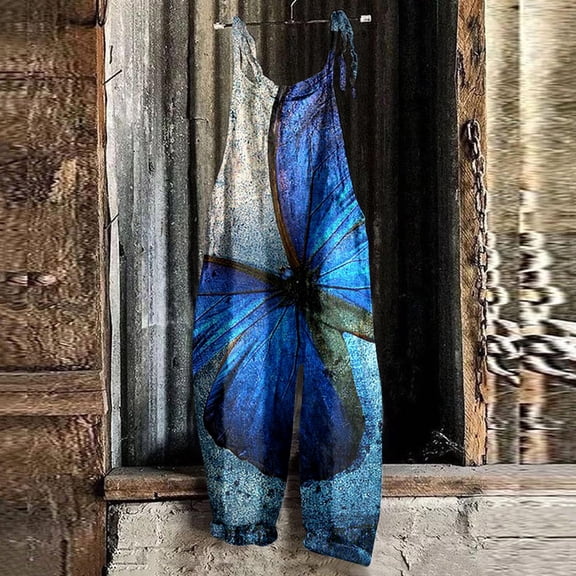 Aayomet Jumpsuits For Women Casual Women Hop Jogger Spring Summer Folar Hi Waist Overalls Office Straight Leg Pants Plus,Dark Blue M