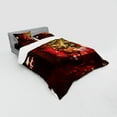 thumbnail image 3 of Ambesonne Christmas Bedding Set 3 Pcs, New Year Xmas Trees, Twin, Red Yellow, 3 of 3