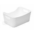 thumbnail image 1 of YBM HOME Storage Bins - Open Plastic Organizers and Storage Basket for Kitchen Pantry Organization, Under Sink Bathroom Storage, Toy Baskets, Food Storage Box Containers (Small - White), 1 of 4