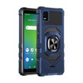 thumbnail image 2 of Compatible for Cricket Vision Plus Case w/Tempered Glass Screen Protector [Military Grade] Ring Car Mount Kickstand Shockproof Hard Phone Case - Blue, 2 of 7