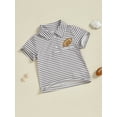 thumbnail image 5 of CocMouse Baby Boys Shirts Short Sleeve Soccer Embroidery Button Front Shirts, 5 of 9