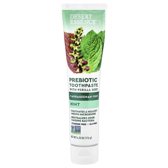 Desert Essence Prebiotic Plant Based Toothpaste-Mint 6.25 fl oz Paste