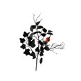 thumbnail image 2 of Halloween Black Maple Leaf Cuttings Ghost Festival Horror Home Decoration Simulation Flower Cuttings Dead Branches Halloween Cuttings, 2 of 5