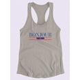 thumbnail image 3 of Bonjour Paris Good Idea Racerback Tank Women -Image by Shutterstock, Female XX-Large, 3 of 4