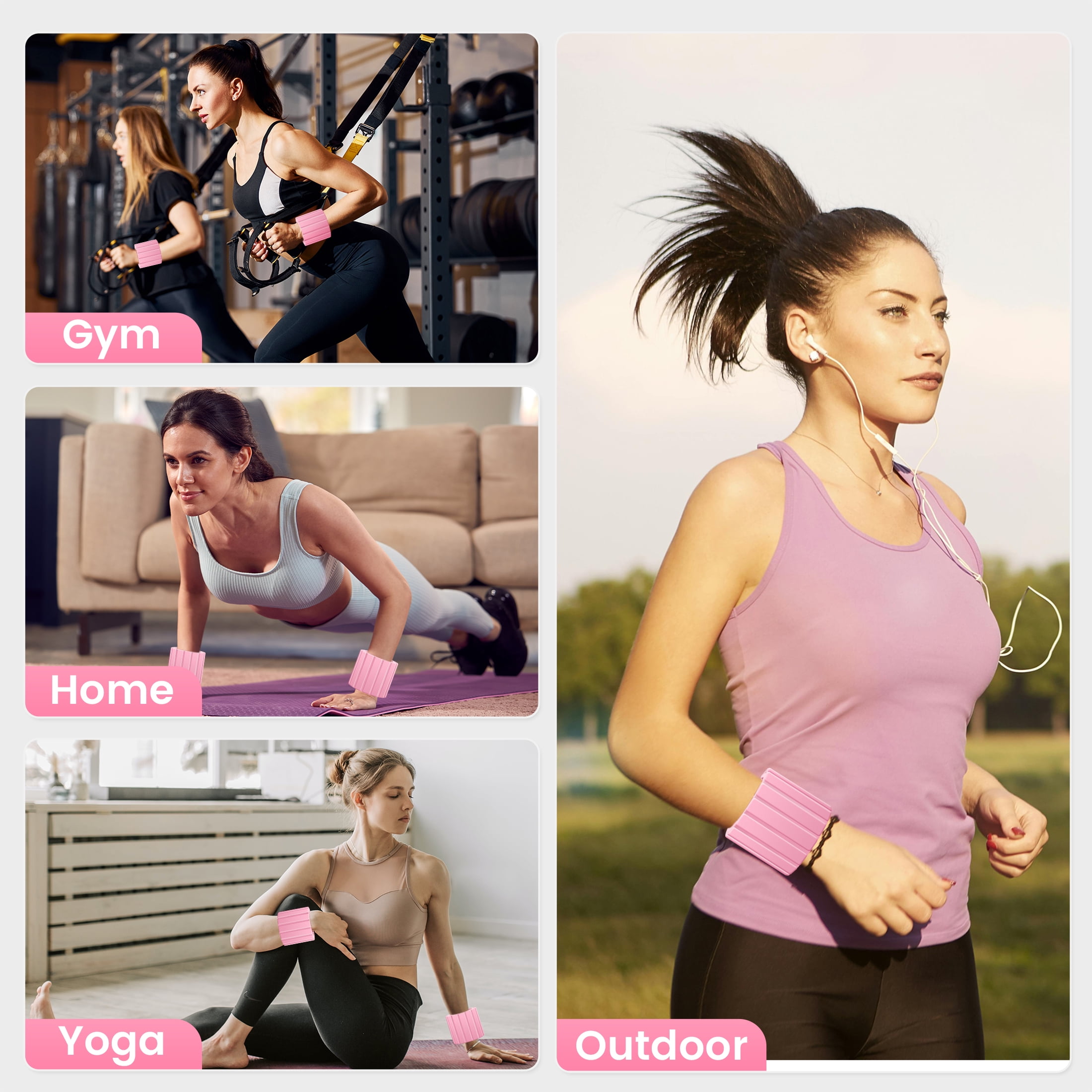 Ankle Weights for Women Men 1 Pair Adjustable Wrist Arm Leg Weights for Yoga Workout