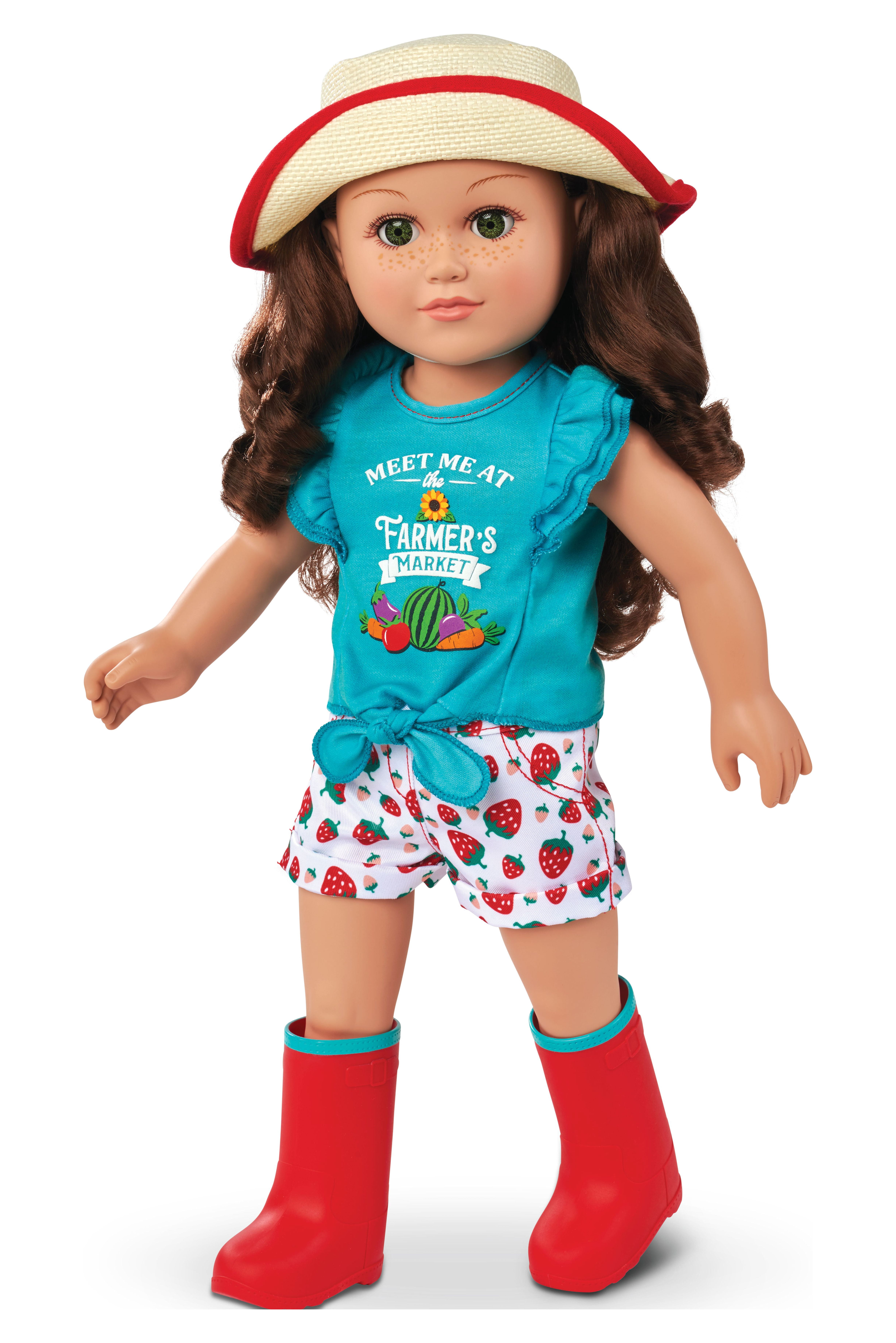My Life As Poseable Farmer 18 Inch Doll, Brunette Hair, Green Eyes