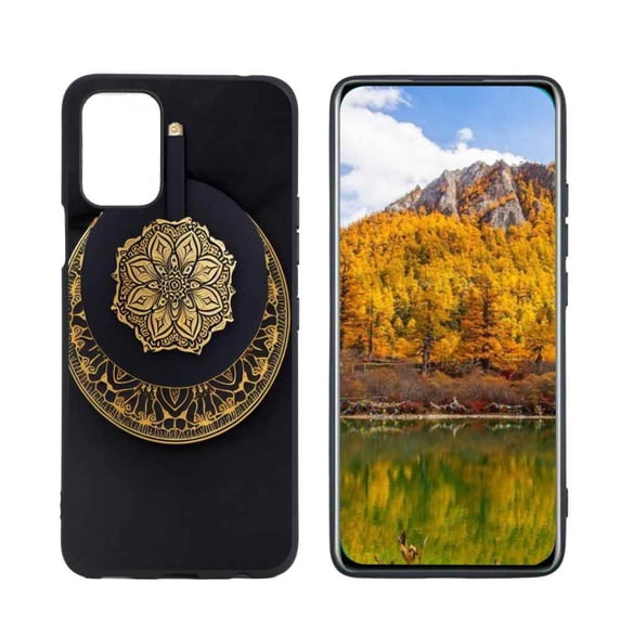 Floral-Mandala-Golden-Art-2 Phone Case, Degined for LG K62 Case Men Women, Flexible Silicone Shockproof Case for LG K62