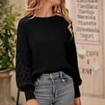 thumbnail image 4 of Jjayotai Women's 2024 Winter Pullover Sweater, Casual Long Sleeve Crew Neck Loose Chunky Knit Jumper Tops Blouse Black XXL, 4 of 7