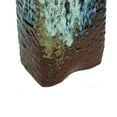 thumbnail image 3 of HomeRoots Decor Contemporary Rectangular Distressed Ceramic Pot, Brown and Blue, 3 of 8