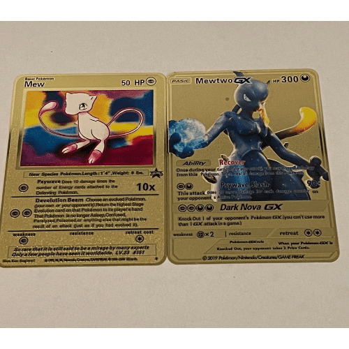 Mewtwo GX Dark Nova Shadow Game Gold Card Collector's Rare Gold Pokémon  Card -  Sweden