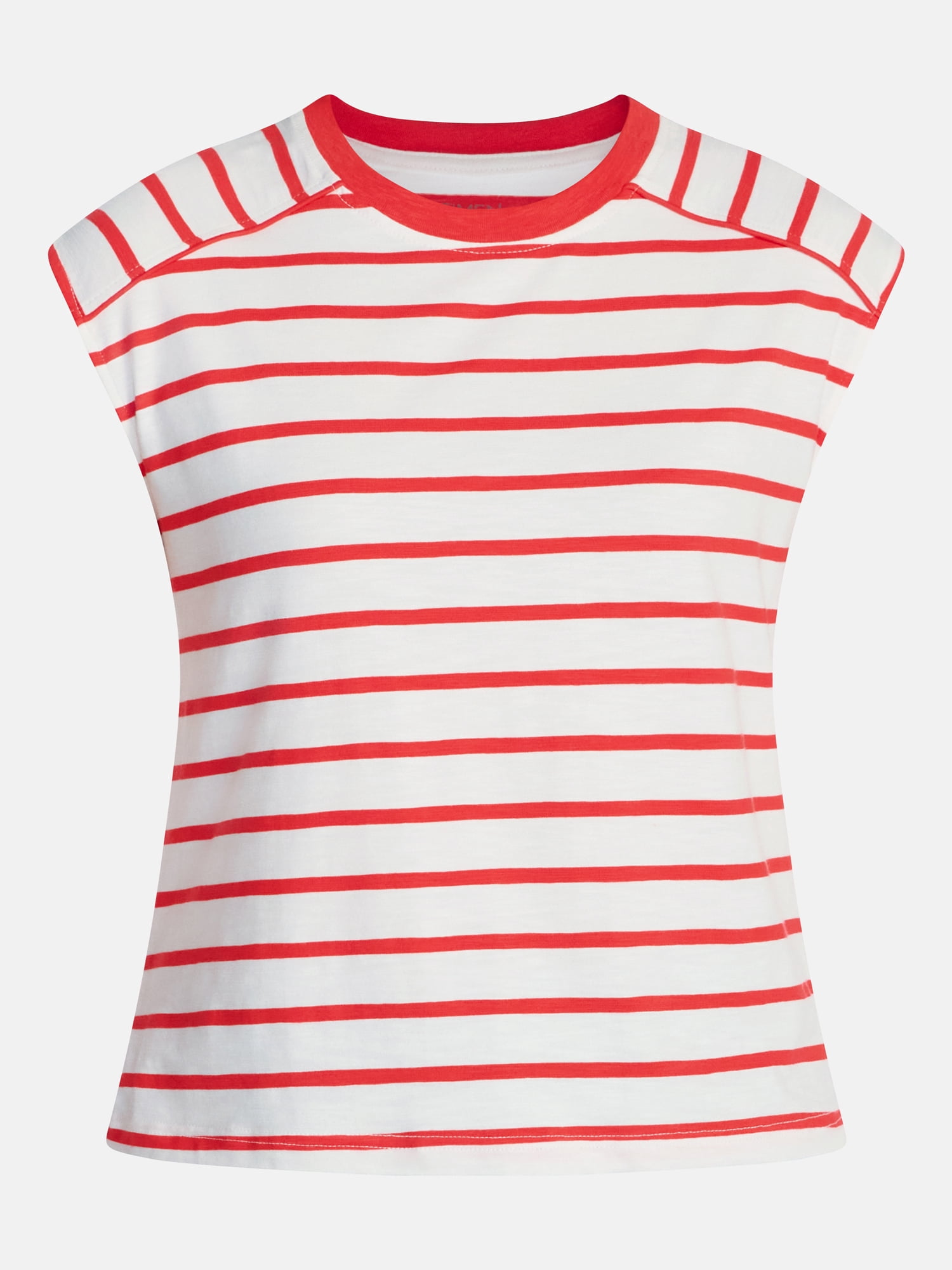 Time and Tru Women's Muscle Tank Top with Piped Trim, Sizes XS-XXXL