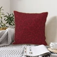 thumbnail image 6 of Haiem Burgundy Floral Print Velvet Soft Solid Decorative Square Throw Pillow Covers Set with Elegant Piping Christmas Cushion Case for Sofa Bedroom Car-18"x18", 6 of 8