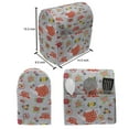 thumbnail image 5 of Cartoon Lounger Chair Bag, Cartoon Like Tea Pots with Retro Polka Dots in Orange Colored Flowers Art Print, High Capacity Storage with Handle Container, Lounger Size, Multicolor, by Ambesonne, 5 of 5