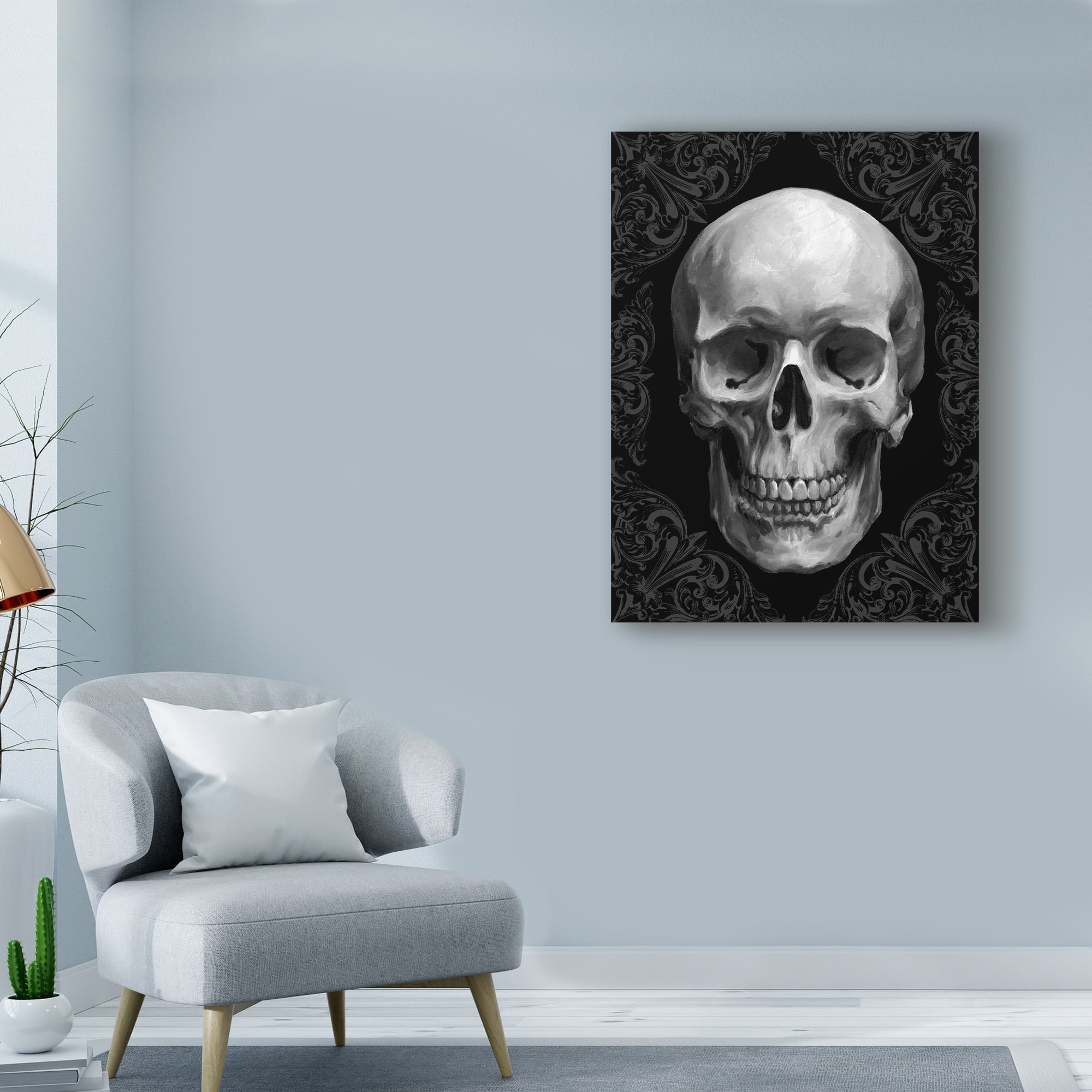 Trademark Fine Art 'Glam Skull' Canvas Art by Ethan Harper