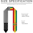 thumbnail image 6 of Grenada Mix United States Black American Flag Graduation Stole Shawl Sash Scraf Gift For Abroad Student International Study, 6 of 6