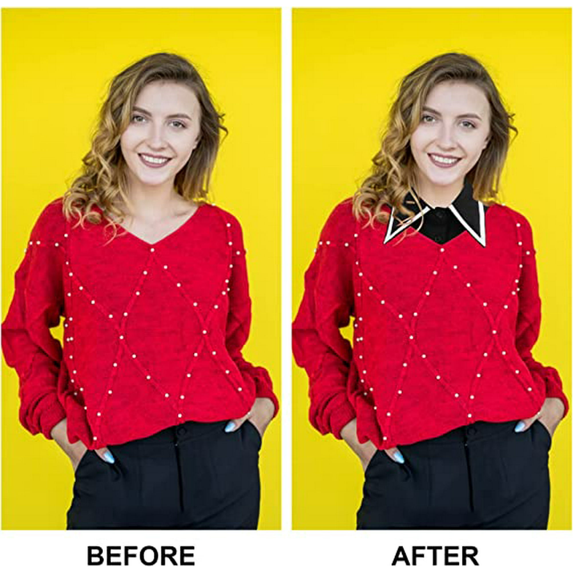 Lot De 2 Inserts De Col Pour Femme - Faux Col Amovible - Col