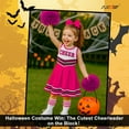 thumbnail image 4 of SUOSDEY Girls Cheerleader Costume Outfit Set,Kids Sleeveless Cheerleading Uniform for Party Birthday Halloween, 4 of 7